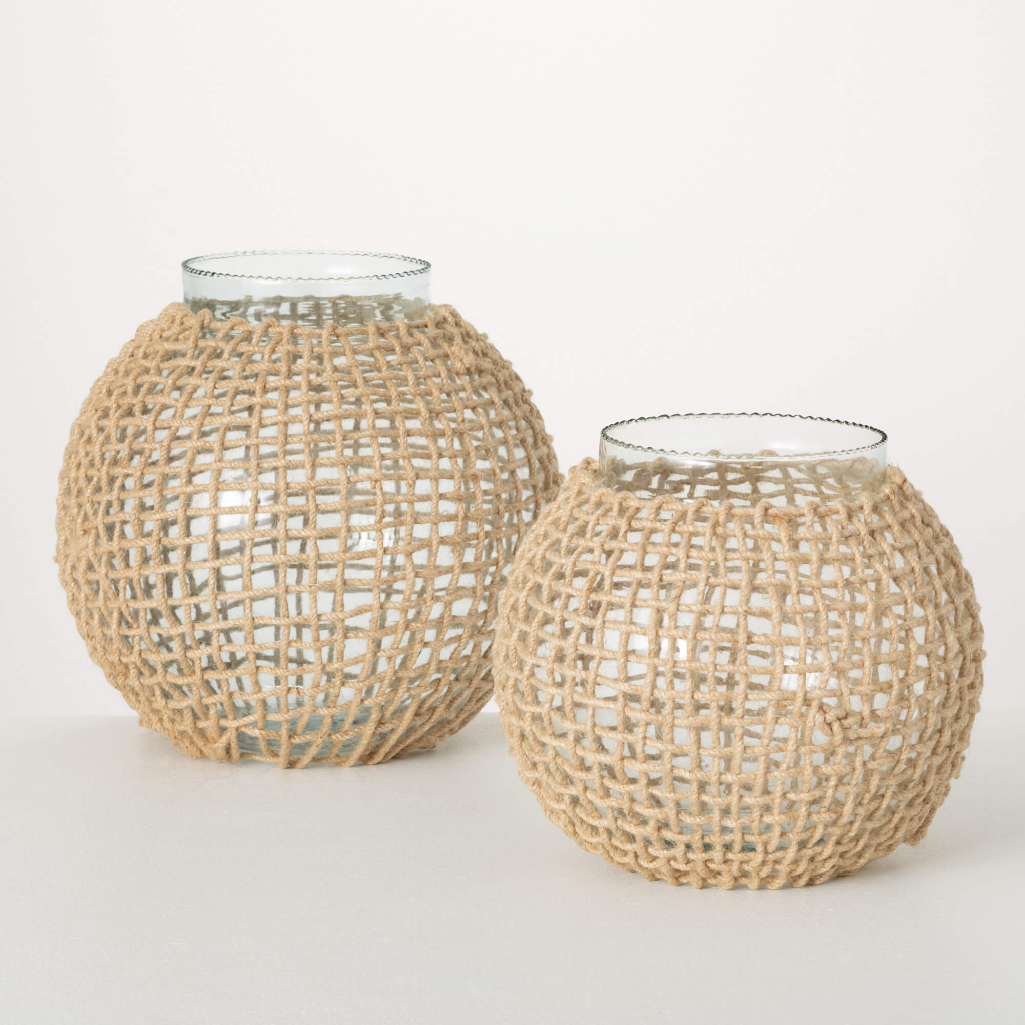 View Sullivans - Woven Rattan & Glass Vases - Small