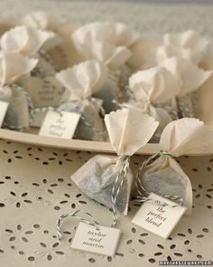 tea wedding favours