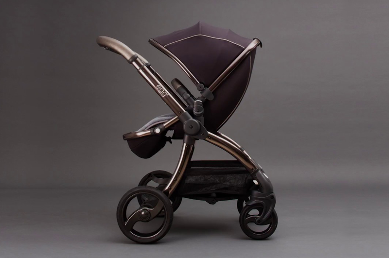 egg pram black and rose gold