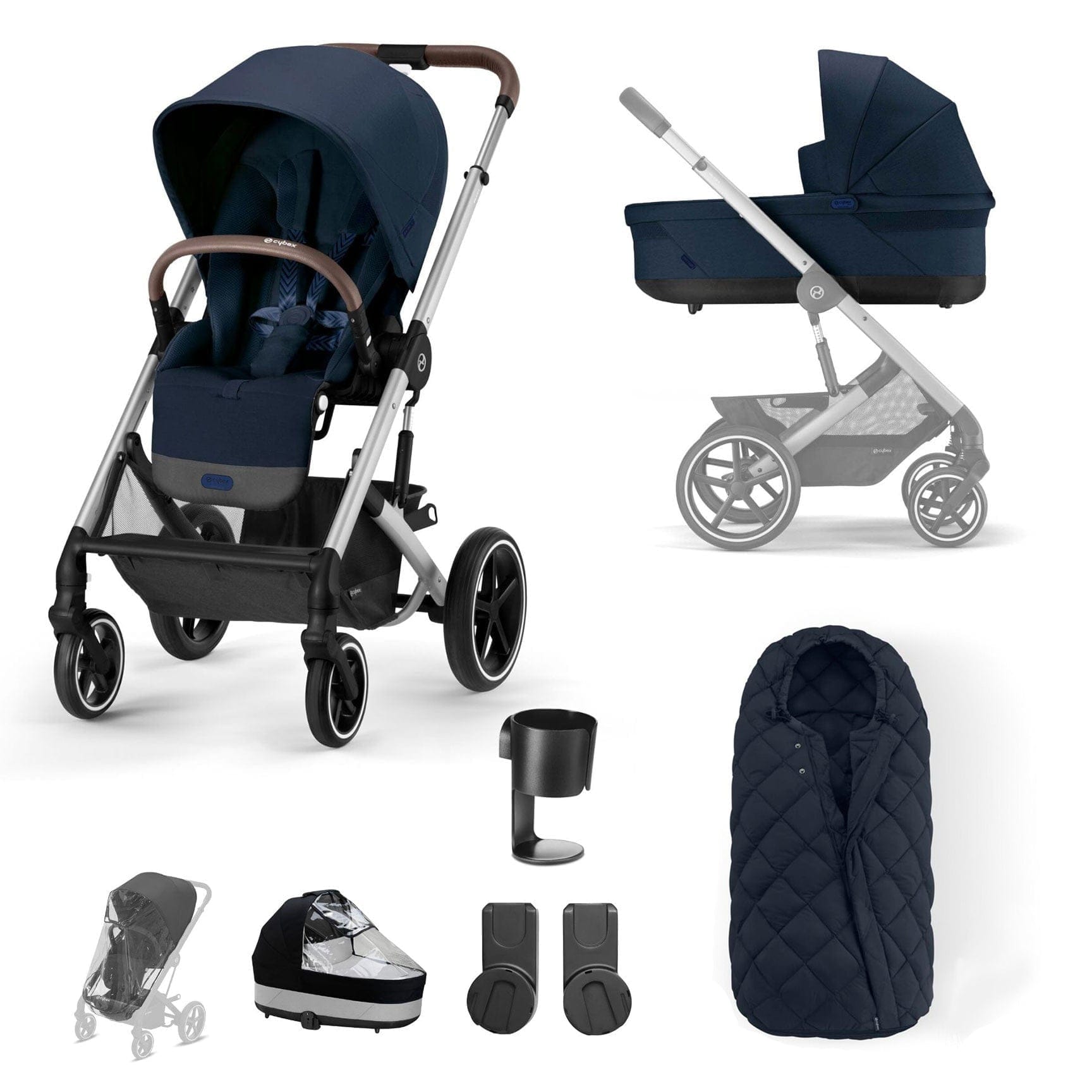 Trio poussette Balios S Lux CYBEX Black/Deep black