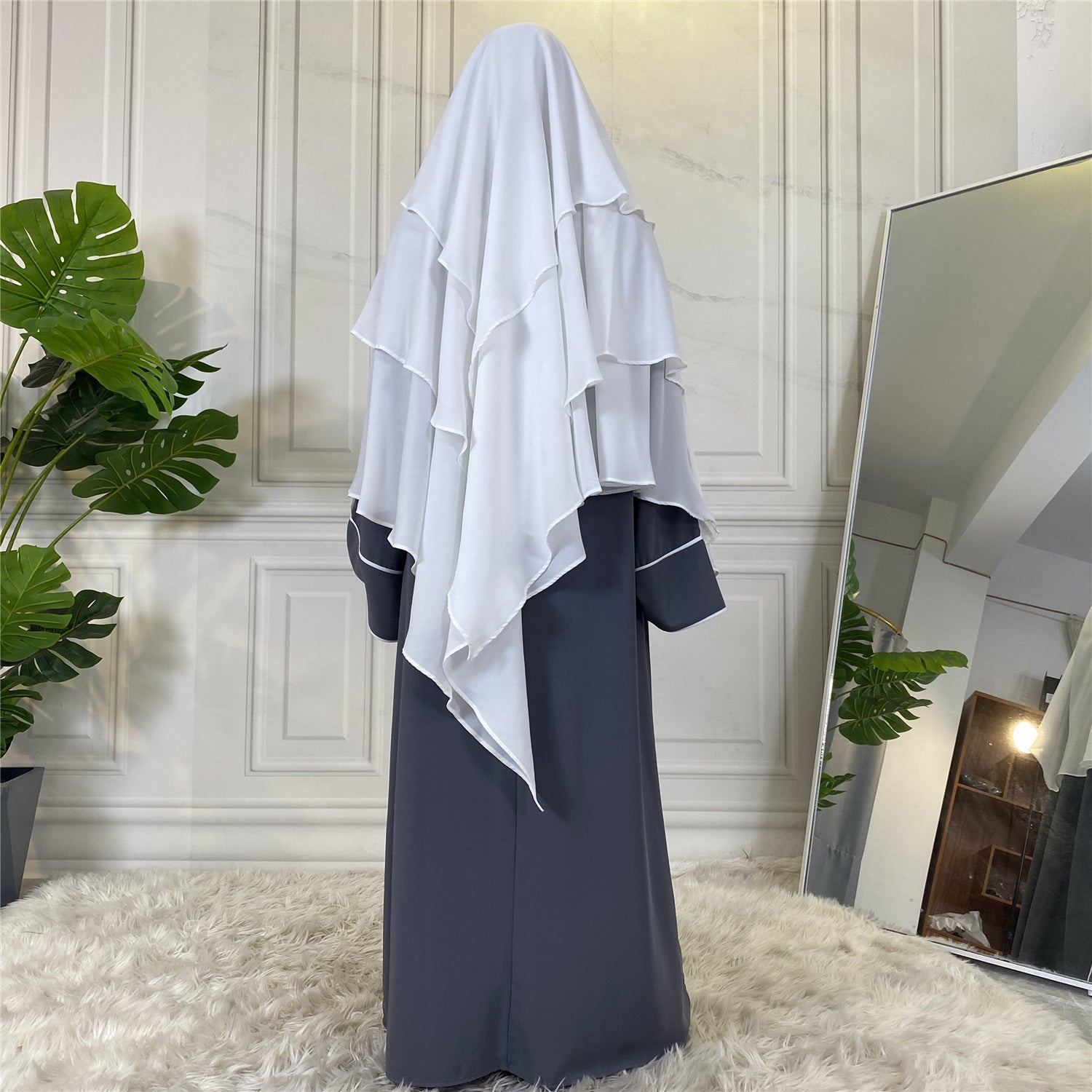 2ウェイ☆Premium レイヤード Khimar ラベンダー )⭐︎