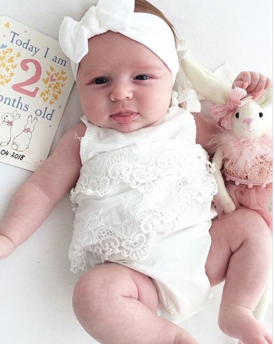 white infant headband