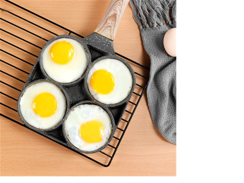 Egg Frying Pan 4 Section Divided Skillet Square Egg Pan Nonstick Egg  Breakfast