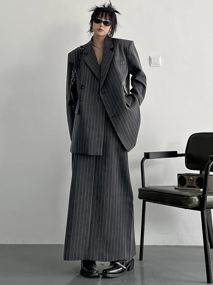 Fashion Women's Vintage 3-Piece Suit Business Straight Pant Suit