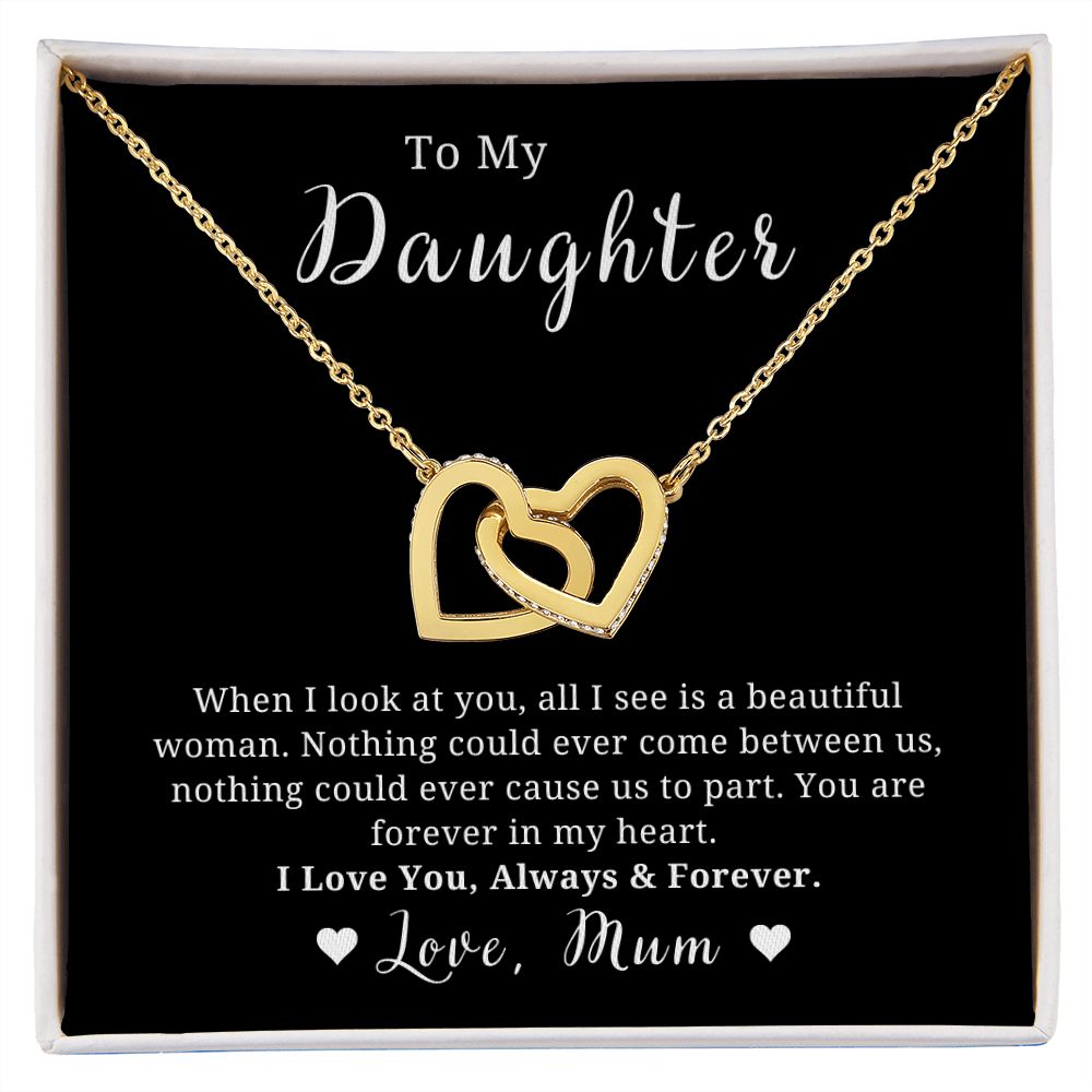 To My Daughter This Necklace From Mom Alluring Ribbon Necklace Message -  Express Your Love Gifts