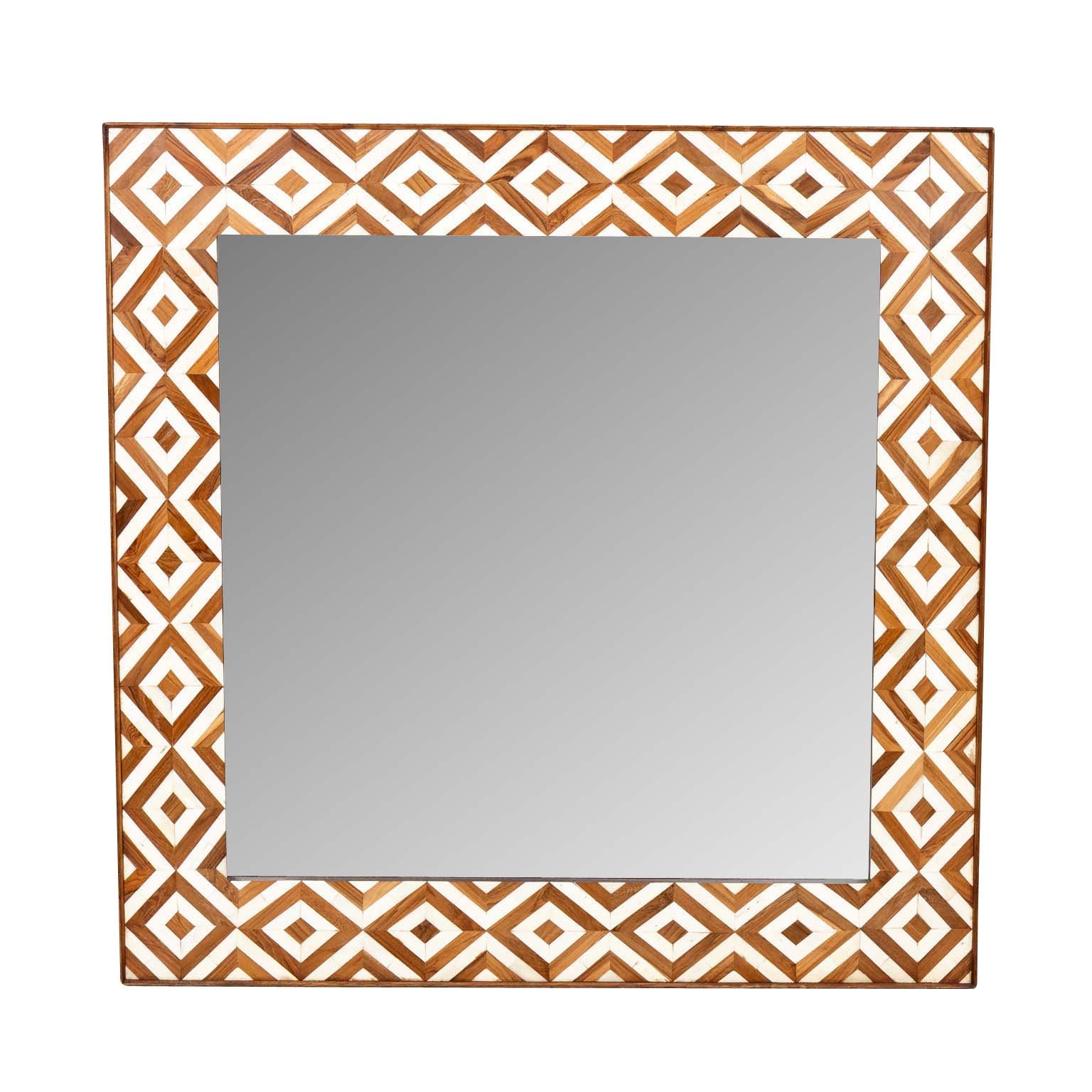 Chevron Bone Inlay Mirror
