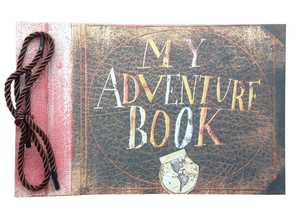 3-D Embossed Our Adventure Book, DIY Pixar Up Themed Scrapbook Photo Album,  Wedding Guestbook, 80 Pages