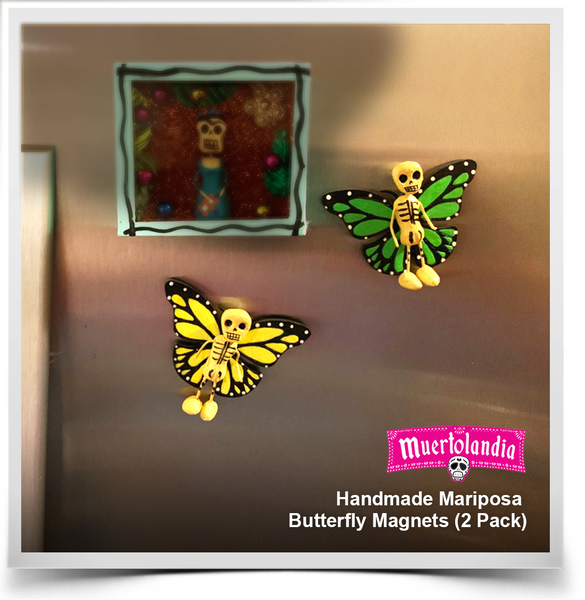 Handmade Mariposa Butterfly Magnets (2 Pack)