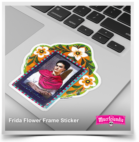 Frida Flower Frame Sticker
