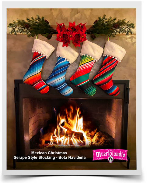 Mexican Christmas Serape Style Stocking - Bota Navideña