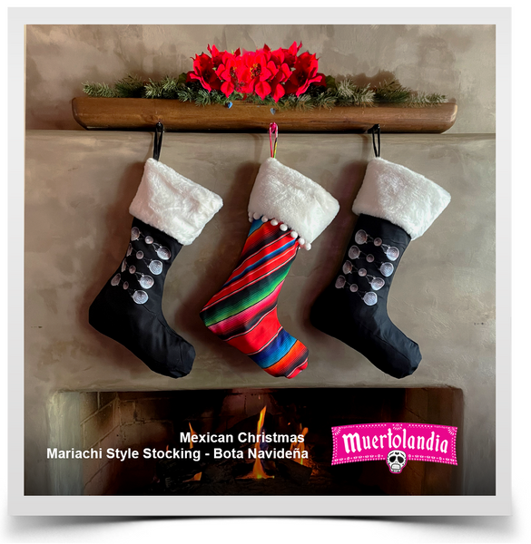 Mexican Christmas Mariachi Style Stocking - Bota Navideña