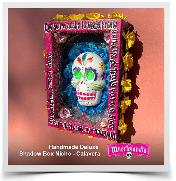 Handmade Deluxe Shadow Box Nicho - Calavera