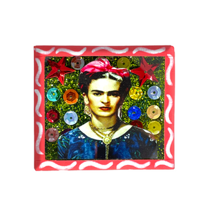 Handmade Square Shadow Box Nicho - Frida Photo Magnet – Muertolandia.com