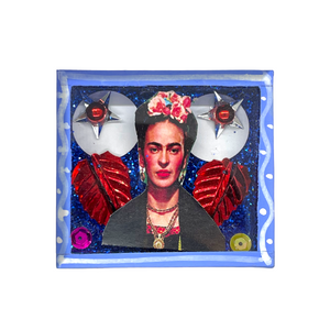 Handmade Square Shadow Box Nicho - Frida Photo Magnet – Muertolandia.com