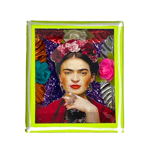 Handmade Square Shadow Box Nicho - Frida Photo Magnet – Muertolandia.com