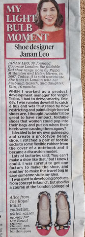 Shoe Designer Janan Leo | The Daily Mail | My Lightbulb Moment