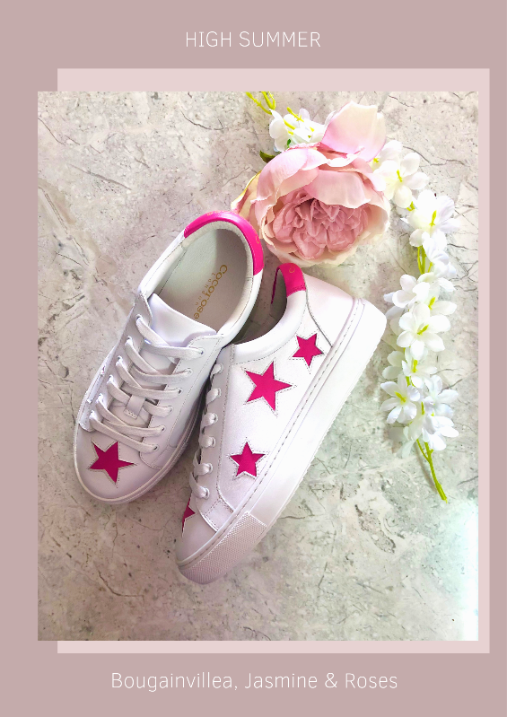 High Summer Fuchsia and White Trainers