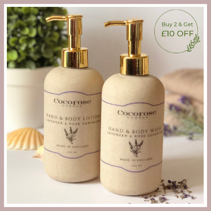Cocorose lotion and hand wash | lavender and rose geranium