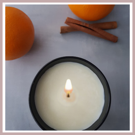 Orange & Cinnamon Natural Wax Candle