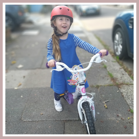 Elin riding a bike