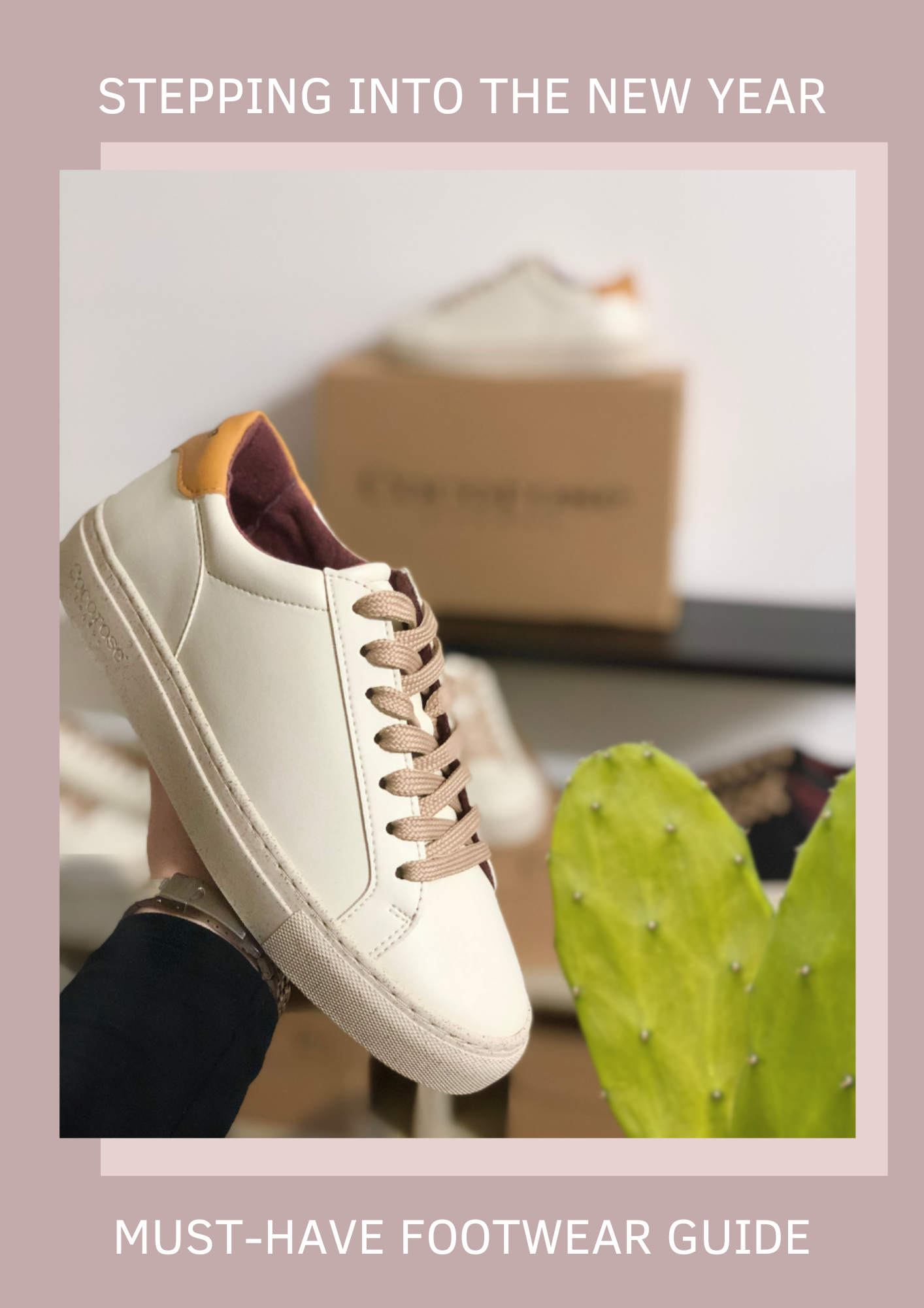 footwear trends for 2024 - sustainable materials and cactus leather vegan trainers kew