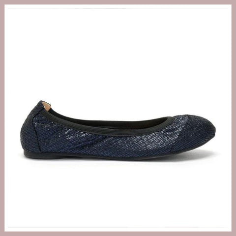 Barbican - Navy Fold Up Ballet Flats