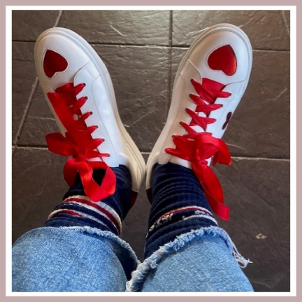 red hearts trainers