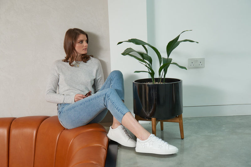 comfortable white trainers