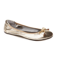 Gold Leather Ballet Flats - Ballet 