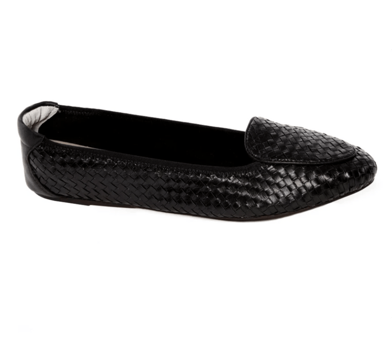 black designer loafers