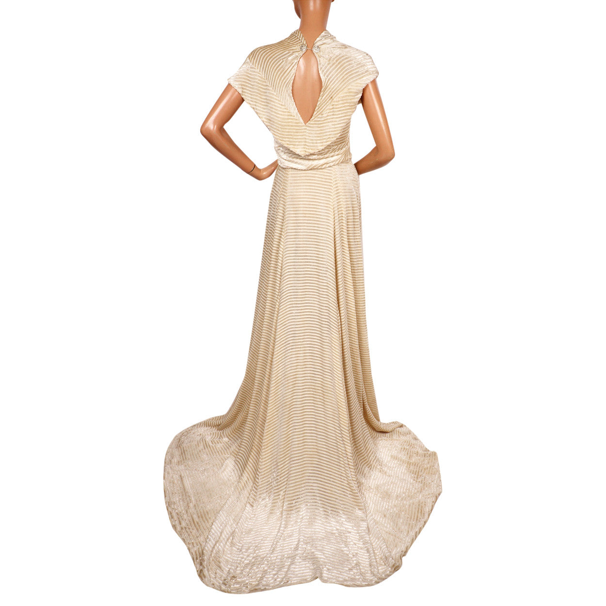 white velvet wedding gown