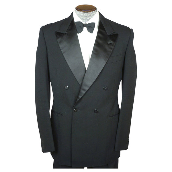 Vintage 1940s Mens Tux Dinner Jacket Fitted Tuxedo w Padded Shoulders ...