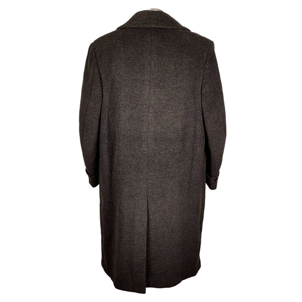 Vintage 1950s Mens Wool Overcoat - Dated 1950 - Size L XL