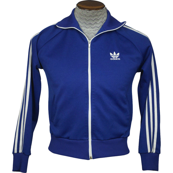 Vintage 1970s Adidas Track Jacket Trefoil 3 Stripe Old School Mens Size ...