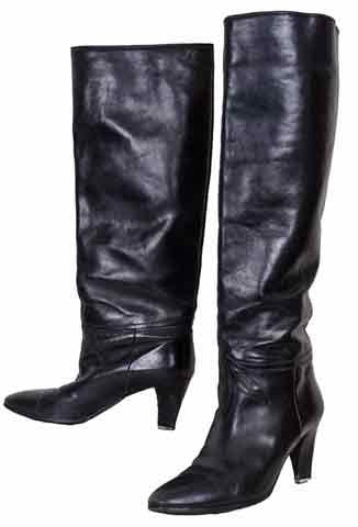 ysl black leather boots