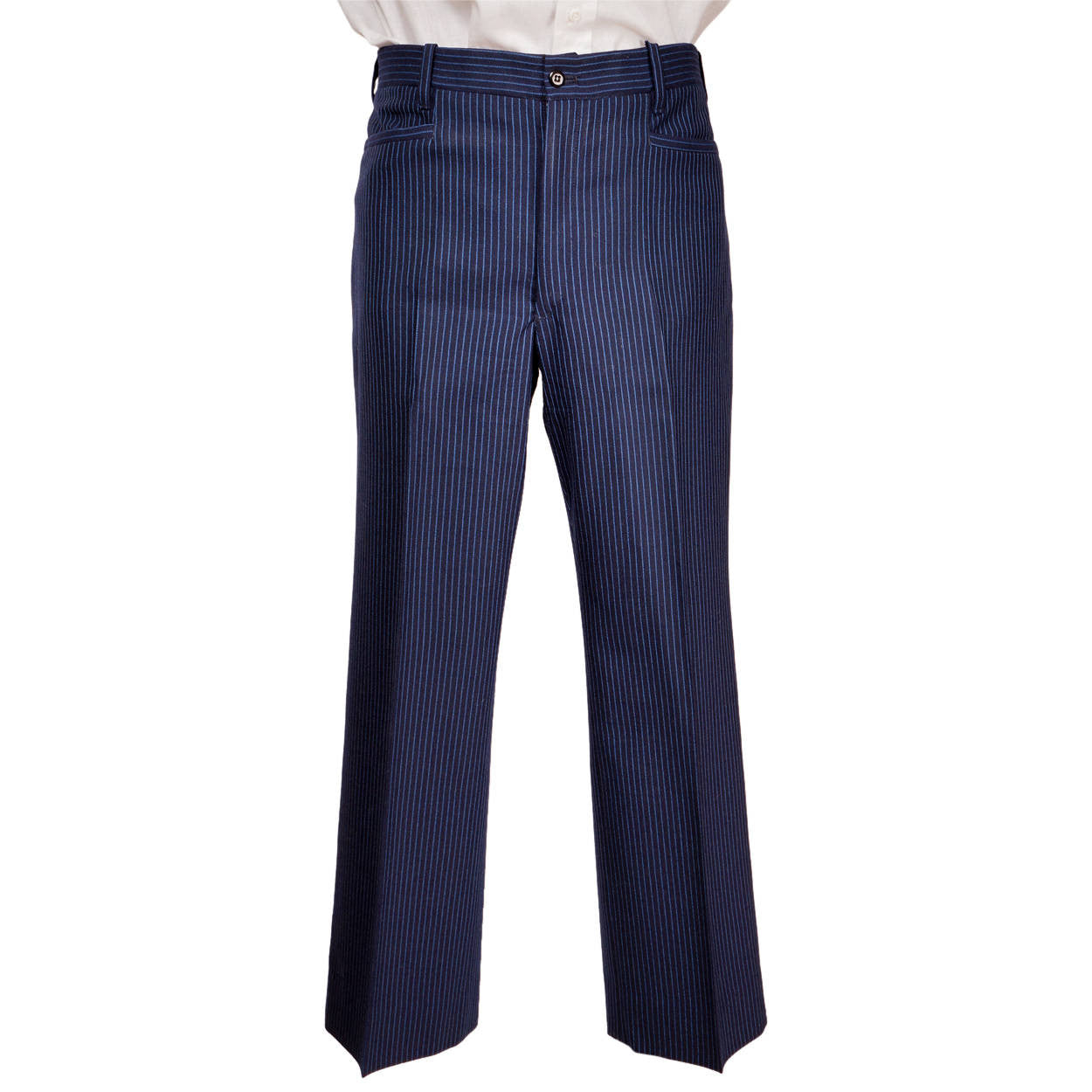 Vintage 60s Mod Era Mens Suit w Blue Pinstripe Size M / L