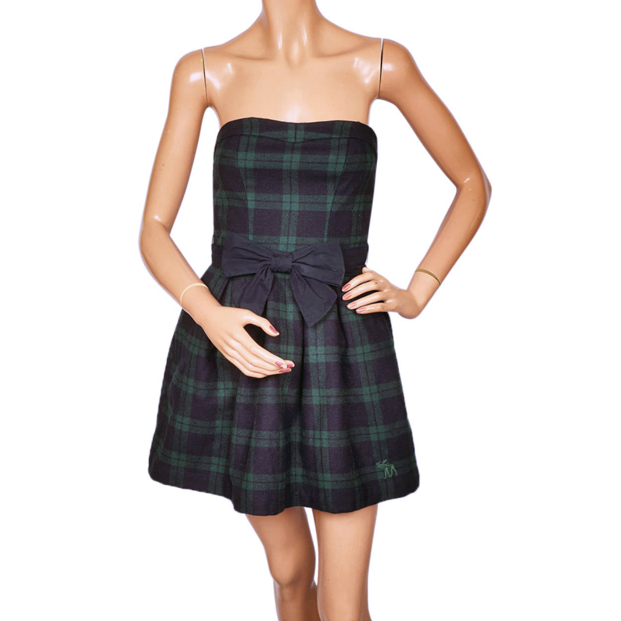 Strapless Plaid Mini Dress Abercrombie 