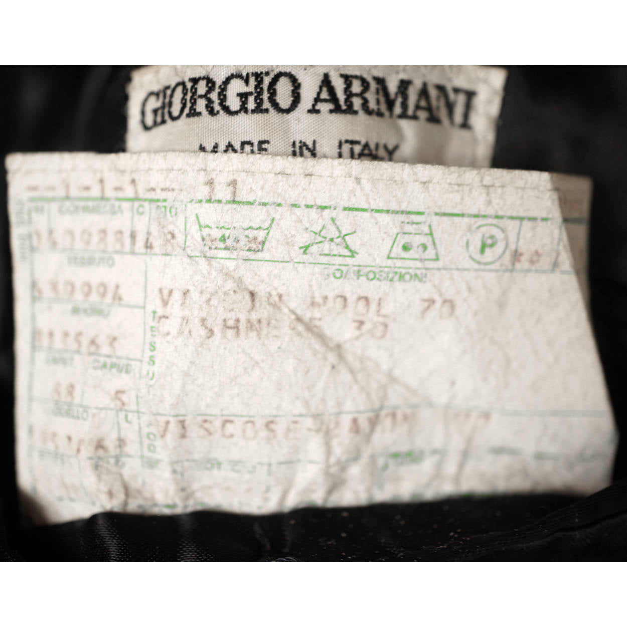 Vintage Giorgio Armani Coat 1980s White Label Overcoat Cashmere Wool ...