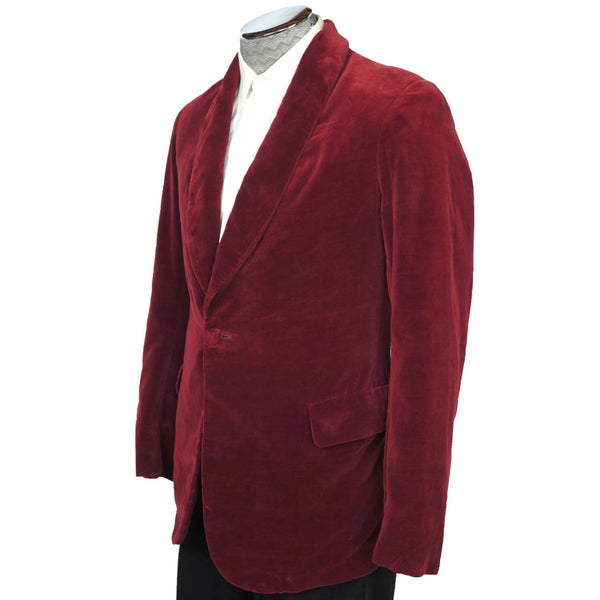 Vintage 1940s 50s Velvet Smoking Jacket Bonnington by HV Cowie