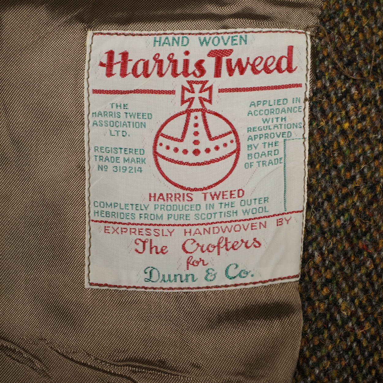 Vintage 1960s Harris Tweed Mens Jacket Dunn and Co Britain Sport Coat - M