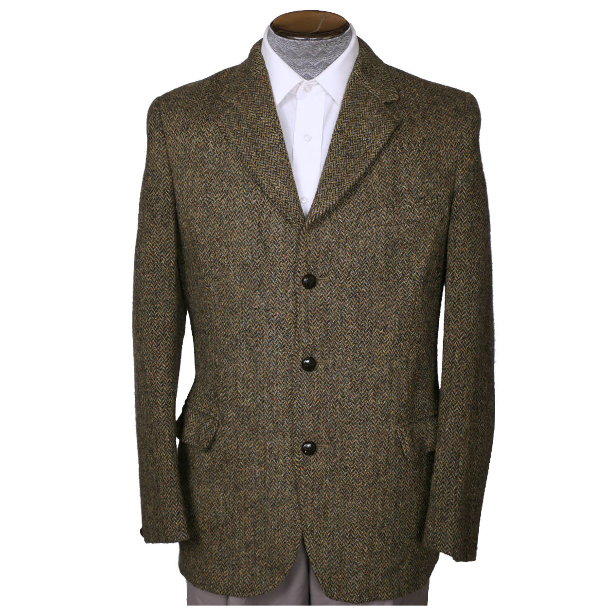 Vintage 1960s Harris Tweed Mens Jacket Dunn and Co Britain Sport Coat - M