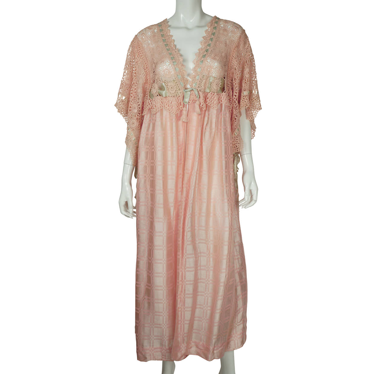 silk lace dressing gown