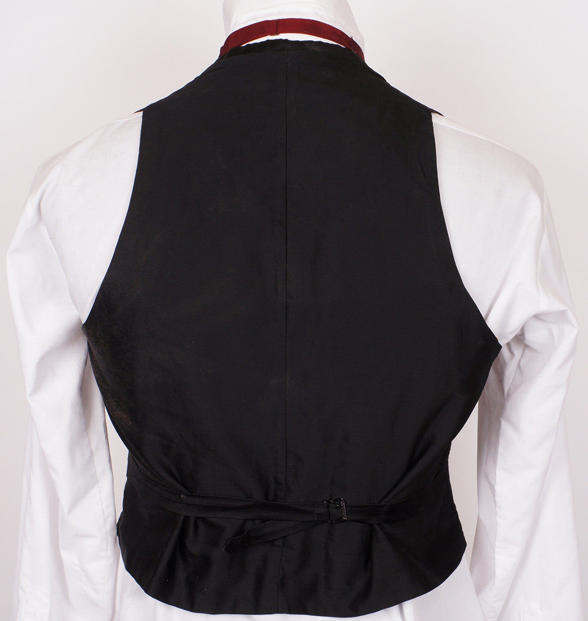 Edwardian Era Black Silk Waistcoat Mens Vest circa 1910 Size M