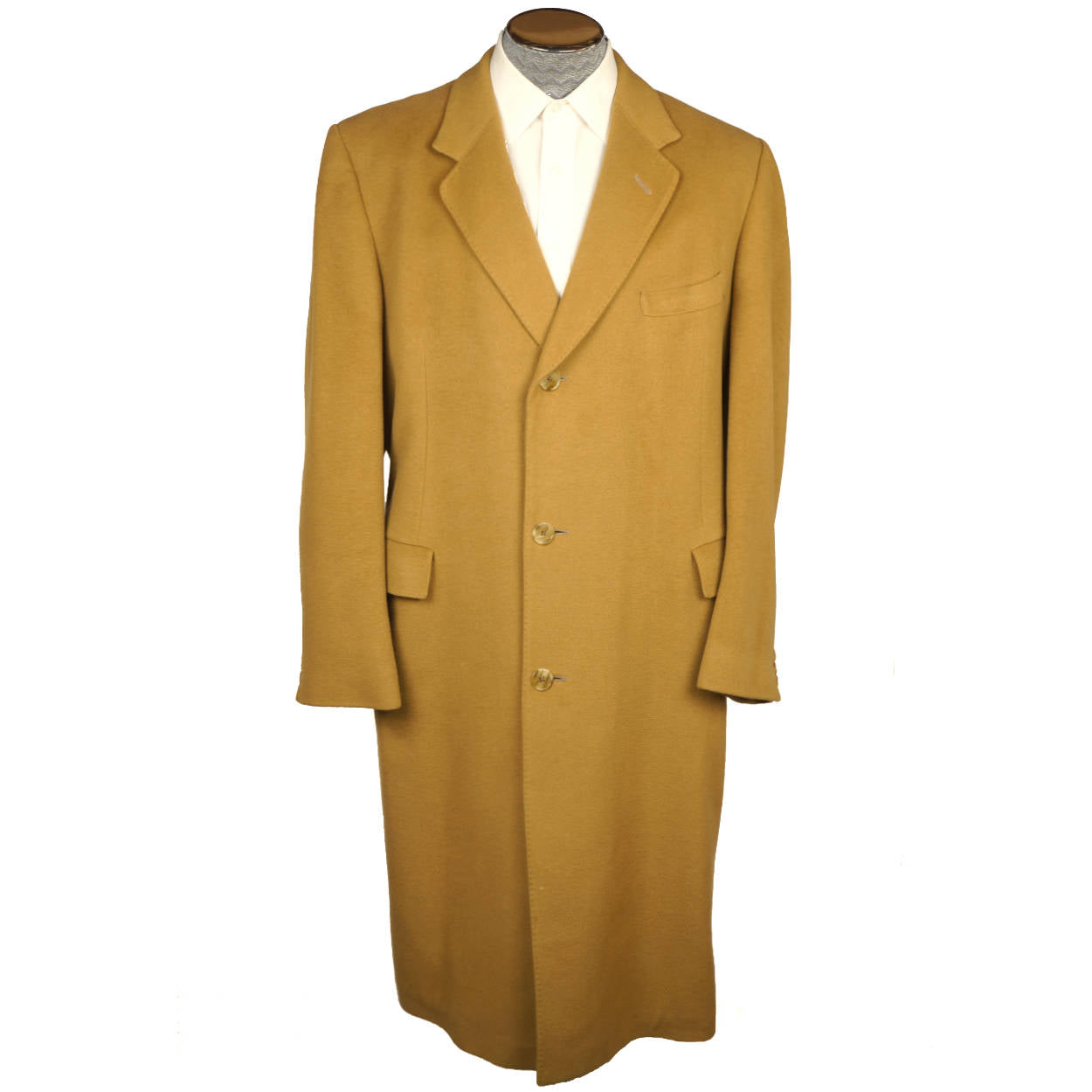 Vintage English Pure Cashmere Mens Overcoat Camel Colour Coat Made ...