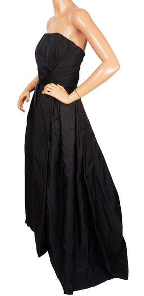 black silk evening dress