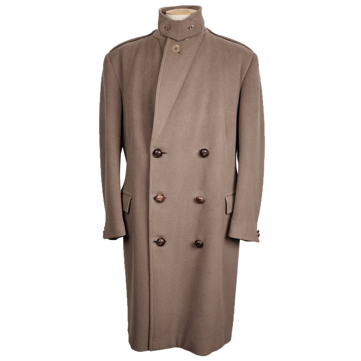 Vintage Hawkes Savile Row Wool Overcoat Bespoke Coat for Lt Colonel 1960