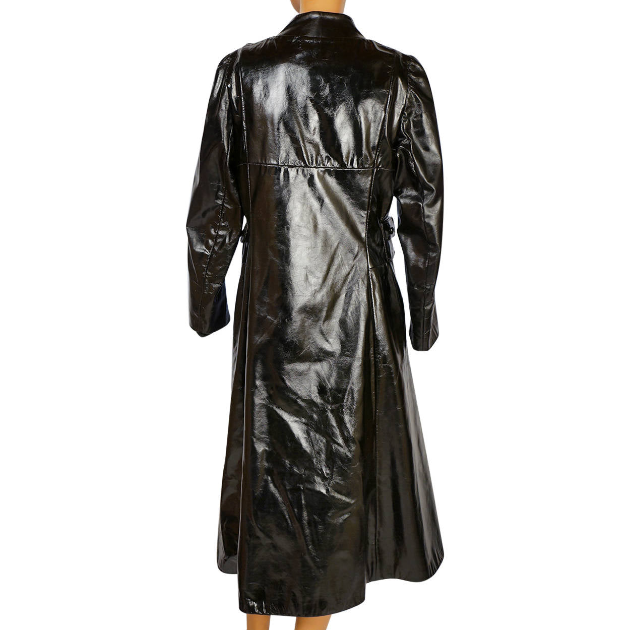 Vintage 1960s Mod Black Patent Leather Coat Holt Renfrew Made in Italy ...