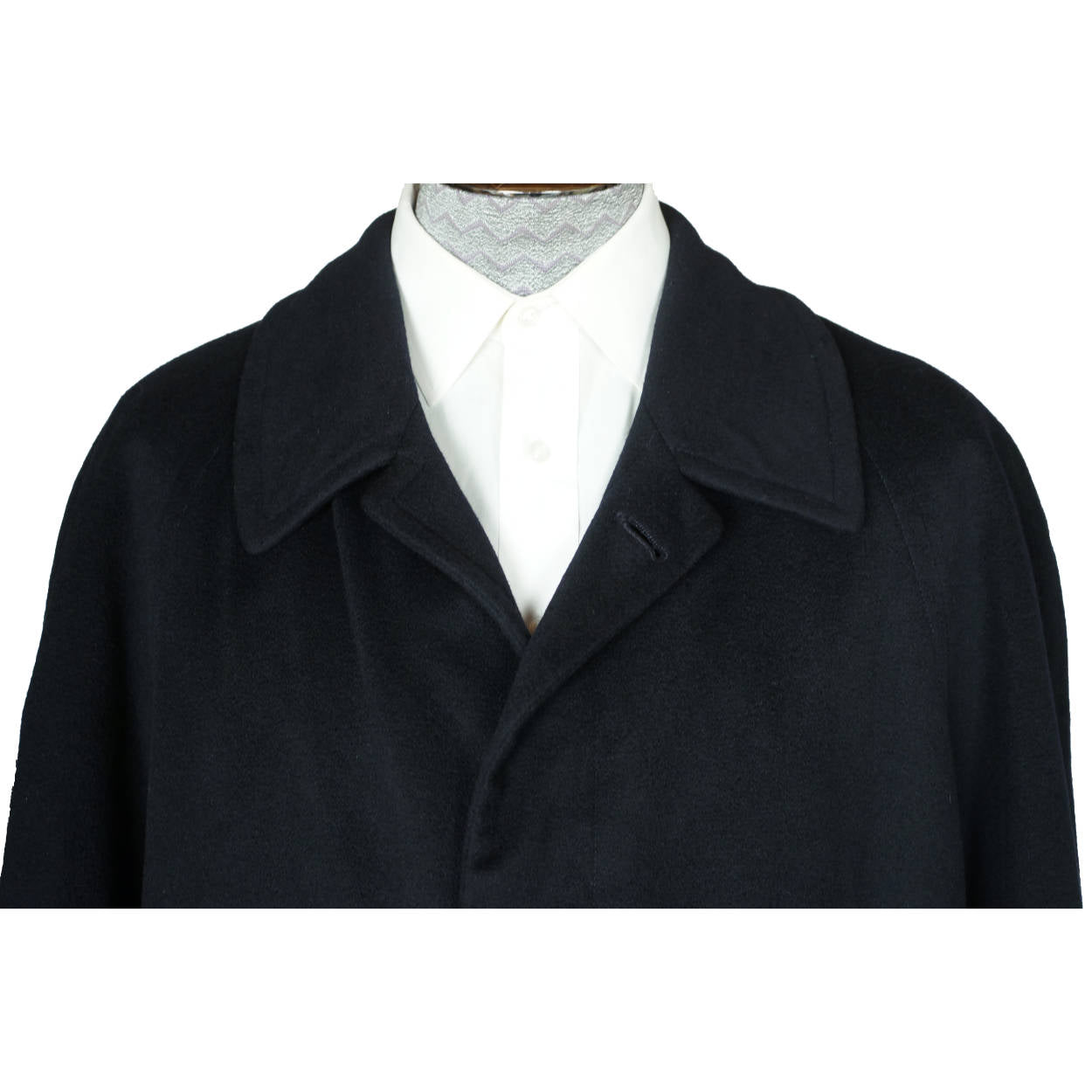 Vintage Loro Piana Pure Cashmere Coat by Hugo Boss Black Overcoat Size 2XL