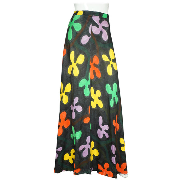 Vintage 1970s Livio de Simone Capri Top Skirt Set Mod Hand Painted Made ...