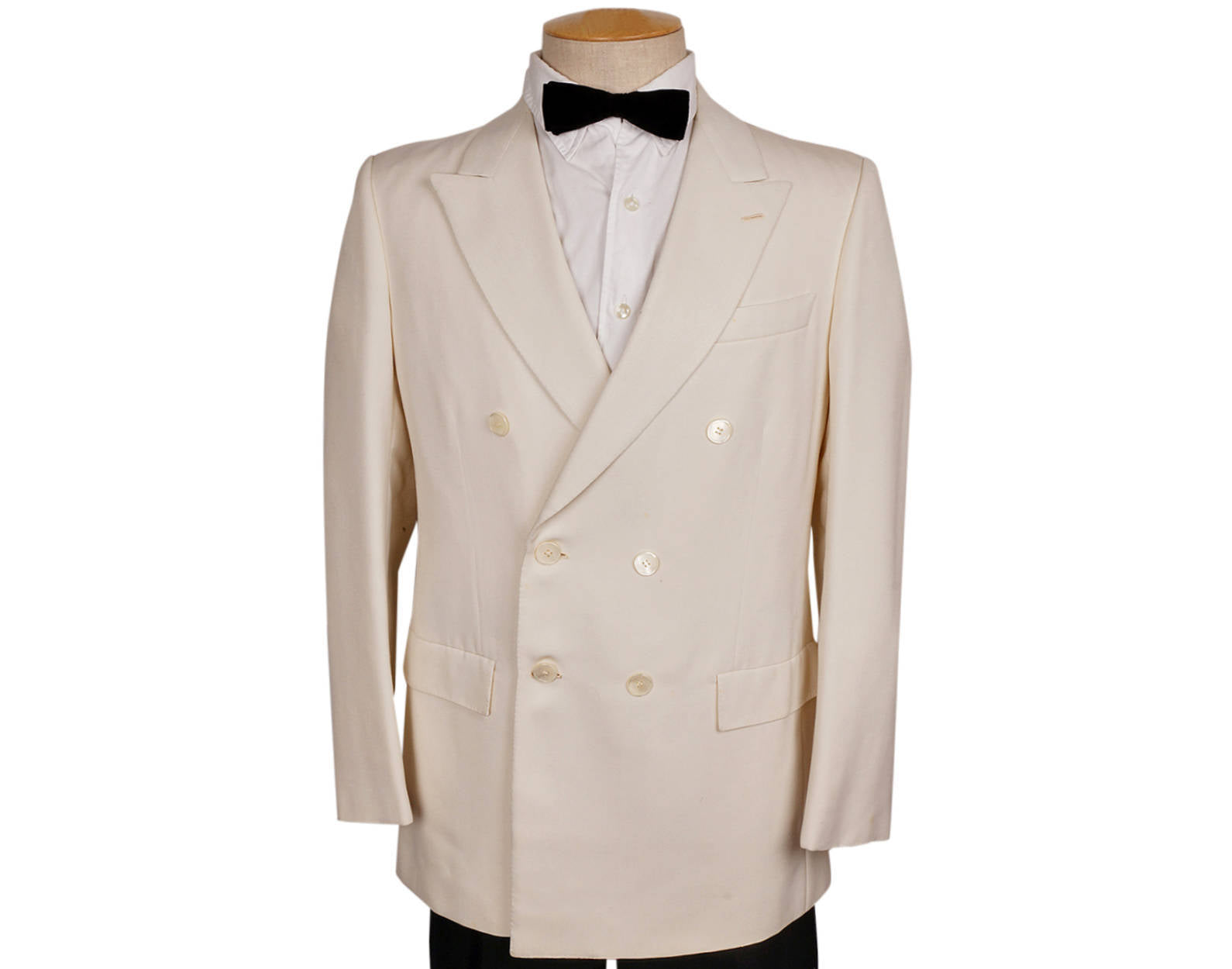 Vintage 1970s White Dinner Jacket - Gillio Paris -Size M